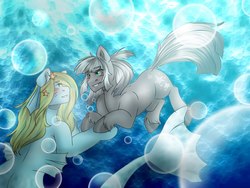 Size: 1024x768 | Tagged: safe, artist:yomi brasi, oc, oc only, bubble, underwater