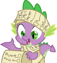 Size: 4540x5000 | Tagged: safe, artist:dashiesparkle, spike, dragon, g4, the crystalling, .svg available, absurd resolution, baby, baby dragon, cute, fangs, green eyes, list, looking down, male, scroll, simple background, solo, spikabetes, talking, transparent background, vector