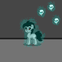 Size: 660x660 | Tagged: safe, artist:lullabytrace, oc, oc only, oc:paulpeoples, ghost, pony, pony town, animated, gif, pixel art, solo
