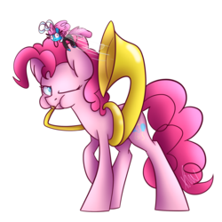 Size: 2048x2048 | Tagged: safe, artist:vanillashineart, pinkie pie, seabreeze, breezie, earth pony, pony, g4, female, high res, mare, musical instrument, one eye closed, simple background, transparent background, tuba