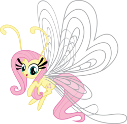 Size: 7431x7255 | Tagged: safe, artist:benybing, fluttershy, breezie, g4, it ain't easy being breezies, absurd resolution, breeziefied, cute, female, flutterbreez, hilarious in hindsight, simple background, solo, species swap, transparent background