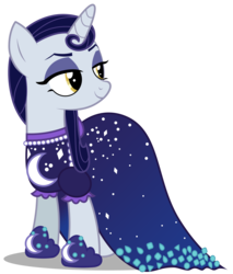 Size: 2553x3000 | Tagged: safe, artist:brony-works, moonlight raven, pony, unicorn, canterlot boutique, g4, clothes, dress, female, high res, mare, over the moon, simple background, solo, transparent background