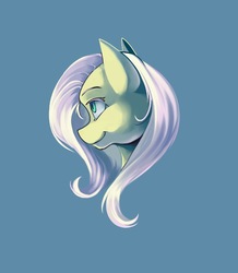 Size: 653x748 | Tagged: safe, artist:partycannoninc, fluttershy, g4, bust, female, looking away, looking up, portrait, simple background, solo