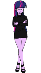 Size: 720x1280 | Tagged: safe, artist:ajrrhvk12, twilight sparkle, equestria girls, g4, blushing, clothes, female, looking at you, simple background, smiling, solo, sweater, transparent background