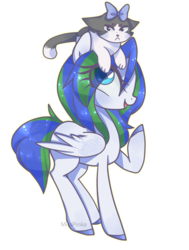 Size: 1077x1428 | Tagged: safe, artist:misspinka, oc, oc only, oc:sky scraper, cat, pegasus, pony, female, mare, simple background, transparent background