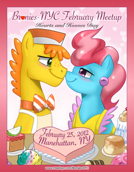 Size: 900x1146 | Tagged: safe, artist:johnjoseco, artist:purpletinker, carrot cake, cup cake, g4, hearts and hooves day, poster