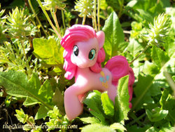 Size: 900x675 | Tagged: safe, artist:the-nunnally, pinkie pie, earth pony, pony, g4, irl, photo, plant, solo, toy