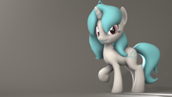 Size: 1920x1080 | Tagged: safe, artist:obsidianocelot, oc, oc only, oc:elizza, pony, unicorn, 3d, female, mare, raised hoof, solo