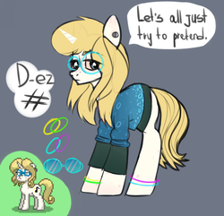 Size: 1509x1453 | Tagged: safe, artist:astralblues, oc, oc only, pony, unicorn, pony town, clothes, female, glasses, mare, reference sheet, simple background, solo