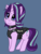 Size: 595x778 | Tagged: safe, artist:duop-qoub, starlight glimmer, pony, unicorn, g4, blue background, clothes, collar, cute, female, glimmerbetes, k-9, mare, pet glimmer, police, police dog, shoulder fluff, simple background, solo, vest