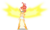 Size: 6595x4000 | Tagged: safe, artist:orin331, sunset shimmer, equestria girls, g4, my little pony equestria girls: friendship games, absurd resolution, angry, artificial wings, augmented, clothes, daydream shimmer, dress, female, glowing horn, horn, magic, magic wings, simple background, sleeveless, solo, strapless, transparent background, wings