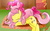 Size: 1280x800 | Tagged: safe, artist:starykrow, fluttershy, pinkie pie, earth pony, pegasus, pony, g4, cute, diapinkes, eyes closed, fluttershy's cottage, lying down, shyabetes, sleeping, smiling, snuggling