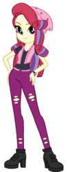 Size: 570x1402 | Tagged: safe, artist:sunsetshimmer333, moondancer, starlight glimmer, equestria girls, g4, alternate universe, beanie, boots, clothes, clothes swap, equestria girls-ified, female, hand on hip, hat, high heels, looking at you, palette swap, pants, recolor, shirt, shoes, simple background, smiling, solo, starlight glimmer's boots, transparent background