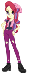 Size: 570x1402 | Tagged: safe, artist:sunsetshimmer333, moondancer, starlight glimmer, equestria girls, g4, alternate universe, beanie, boots, clothes, clothes swap, equestria girls-ified, female, hand on hip, hat, high heels, looking at you, palette swap, pants, recolor, shirt, shoes, simple background, smiling, solo, transparent background