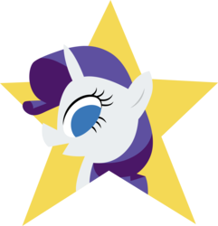 Size: 3001x3117 | Tagged: safe, artist:cloudy glow, rarity, pony, unicorn, canterlot boutique, g4, bust, female, high res, horn, lineless, looking at you, mare, open mouth, portrait, profile, simple background, smiling, solo, stars, transparent background, vector