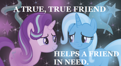 Size: 1022x558 | Tagged: safe, starlight glimmer, trixie, pony, g4, a true true friend