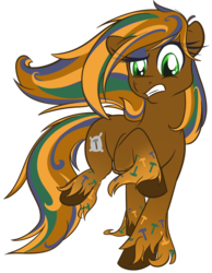 Size: 698x900 | Tagged: safe, artist:crowneprince, oc, oc only, oc:hammer snuggle, earth pony, pony, earth pony oc, rainbow power, simple background, solo, transparent background