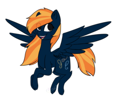 Size: 2222x1799 | Tagged: safe, artist:ohsushime, oc, oc only, oc:ember, pegasus, pony, female, mare, simple background, solo, spread wings, transparent background, wings