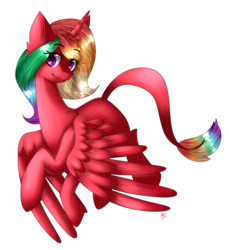 Size: 1265x1384 | Tagged: safe, artist:alithecat1989, oc, oc only, oc:apple dash, alicorn, pony, alicorn oc, female, mare, simple background, solo, transparent background