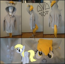 Size: 2000x1975 | Tagged: safe, artist:kleinespika, derpy hooves, pegasus, pony, g4, clothes, commission, cutie, cutie mark, female, hoodie, mare, mark, merchandise, selfmade