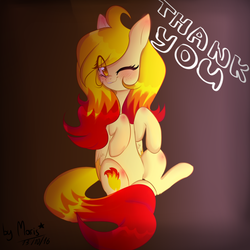 Size: 1024x1024 | Tagged: safe, artist:marisdoodles, oc, oc only, pegasus, pony, female, mare, one eye closed, solo, wink