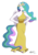 Size: 1024x1461 | Tagged: safe, artist:sketchychangeling, princess celestia, alicorn, anthro, unguligrade anthro, g4, clothes, crown, dress, eyes closed, female, jewelry, regalia, simple background, solo, transparent background