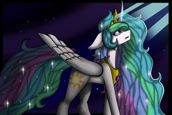 Size: 6000x4000 | Tagged: safe, artist:laedyblu, princess celestia, alicorn, pony, g4, absurd resolution, crown, crying, female, jewelry, peytral, regalia, sad, solo