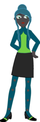 Size: 511x1562 | Tagged: safe, artist:sunsetshimmer333, queen chrysalis, equestria girls, g4, clothes, equestria girls-ified, eyeshadow, female, high heels, lipstick, makeup, pantyhose, simple background, skirt, solo, transparent background