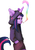 Size: 621x900 | Tagged: safe, artist:jorachan, twilight sparkle, unicorn, anthro, g4, cigarette, clothes, female, hoodie, smoking, solo, tired