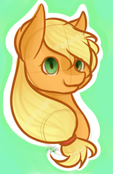 Size: 2500x3850 | Tagged: safe, artist:zombiecupcake101, applejack, earth pony, pony, g4, colored sketch, female, green eyes, high res, mare, simple background, smiling, solo