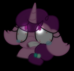 Size: 673x655 | Tagged: safe, artist:thefanficfanpony, sugar belle, pony, unicorn, g4, bloodshot eyes, crying, female, floppy ears, sad, solo