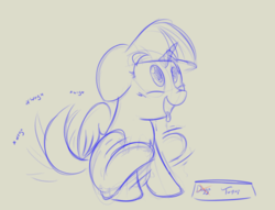 Size: 1123x856 | Tagged: safe, artist:tg1117, twilight sparkle, alicorn, pony, g4, behaving like a dog, cute, female, floppy ears, pony pet, sketch, solo, tail wag, tongue out, twiabetes, twilight dog, twilight sparkle (alicorn)