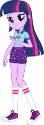 Size: 991x2788 | Tagged: safe, artist:imperfectxiii, artist:kevintoons915, edit, twilight sparkle, equestria girls, g4, my little pony equestria girls: legend of everfree, alternate clothes, camp everfree outfits, clothes, clothes swap, converse, female, looking at you, raised leg, shoes, shorts, simple background, smiling, sneakers, socks, solo, transparent background, vector