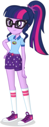 Size: 4500x11650 | Tagged: safe, artist:caliazian, sci-twi, twilight sparkle, equestria girls, g4, my little pony equestria girls: legend of everfree, absurd resolution, adorasexy, camp everfree outfits, clothes, converse, cute, female, glasses, hand on hip, sexy, shoes, simple background, sneakers, socks, solo, transparent background, vector