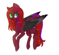 Size: 1643x1531 | Tagged: safe, artist:ohhoneybee, oc, oc only, oc:nightshade, pegasus, pony, colored pupils, colored wings, female, mare, simple background, solo, transparent background