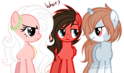 Size: 1280x751 | Tagged: safe, artist:chaostrical, artist:snowbunny0820, oc, oc only, oc:cameron, pegasus, pony, unicorn, base used, colored wings, female, mare, nose wrinkle, simple background, transparent background