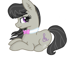 Size: 2047x1535 | Tagged: safe, artist:sweetkllrvane, octavia melody, earth pony, pony, g4, female, prone, simple background, solo, transparent background