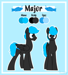 Size: 2295x2523 | Tagged: safe, artist:kellythedrawinguni, oc, oc only, oc:major siakou, pegasus, pony, high res, male, reference sheet, solo, stallion
