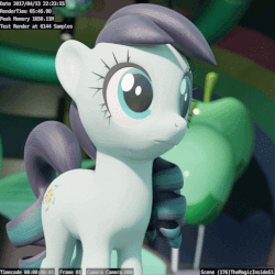 Size: 512x512 | Tagged: safe, artist:therealdjthed, coloratura, earth pony, pony, g4, the mane attraction, 3d, 3d model, animated, blender, blender cycles, cycles render, eyeroll, female, gif, i watch it for the ears, mare, model:djthed, rara, solo