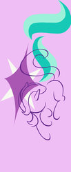 Size: 800x1933 | Tagged: safe, artist:flutterluv, part of a set, starlight glimmer, pony, unicorn, g4, countdown, countdown to season 7, cutie mark background, female, lineart, minimalist, modern art, purple background, simple background, solo