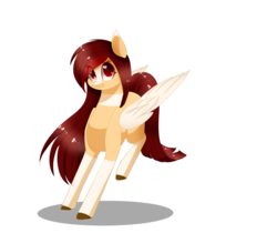 Size: 1024x860 | Tagged: dead source, safe, artist:php146, oc, oc only, oc:yeri, pony, colored pupils, colored wings, eye clipping through hair, female, mare, simple background, solo, transparent background