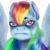 Size: 1736x1736 | Tagged: safe, artist:brainiac, rainbow dash, pegasus, pony, g4, angry, female, solo