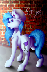 Size: 2379x3677 | Tagged: safe, artist:vavaig69, oc, oc only, earth pony, pony, female, hat, high res, looking at you, looking back, mare, solo