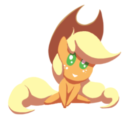 Size: 681x632 | Tagged: safe, artist:xormak, derpibooru exclusive, applejack, g4, cute, female, pointy ponies, solo