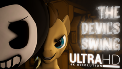 Size: 1280x720 | Tagged: safe, artist:jollyoldcinema, doctor whooves, time turner, earth pony, pony, g4, 3d, bendy, bendy and the ink machine, crossover, male, music, music video, source filmmaker, stallion, video, youtube link