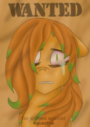 Size: 1000x1414 | Tagged: safe, artist:shadowreader19, oc, oc only, earth pony, pony, crying, female, mare, solo, wanted poster