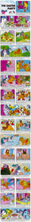 Size: 624x4511 | Tagged: safe, baby applejack, baby firefly, baby glory, fizzy, gingerbread, masquerade (g1), spike (g1), sweet stuff, dragon, eagle, comic:my little pony (g1), g1, official, animal costume, apple, biscuits, boat, boots, bow, bunny costume, circling stars, clothes, comic, costume, crying, double inside out loop, dream castle, drugged, easter, easter egg, easter egg hunt, fake ears, food, frightened, laughing, naive, party, river, surprised, tail bow, that pony sure does love apples, throne, tripping, wizard