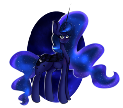Size: 4000x3500 | Tagged: safe, artist:harmony134, princess luna, alicorn, pony, g4, female, missing accessory, simple background, solo, transparent background