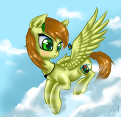 Size: 3000x2900 | Tagged: safe, artist:vanezaescobedo, oc, oc only, pegasus, pony, cloud, female, high res, mare, solo