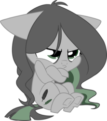 Size: 1024x1153 | Tagged: safe, artist:kellythedrawinguni, oc, oc only, oc:feathers, earth pony, pony, chibi, crossed hooves, female, grumpy, mare, simple background, solo, transparent background, underhoof